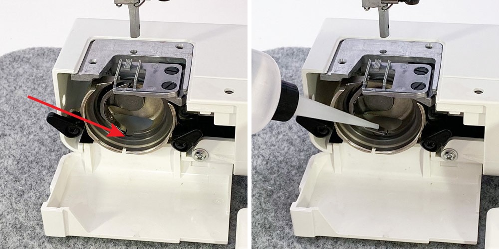 Oliwienie chwytacza wahadłowego 