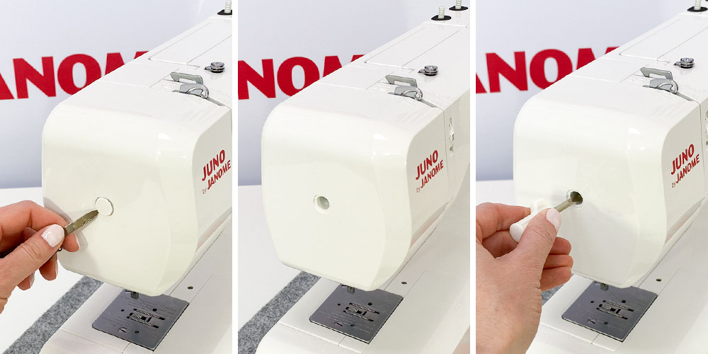 Czyszczenie maszyny do szycia - jak zdjąć górny element obudowy