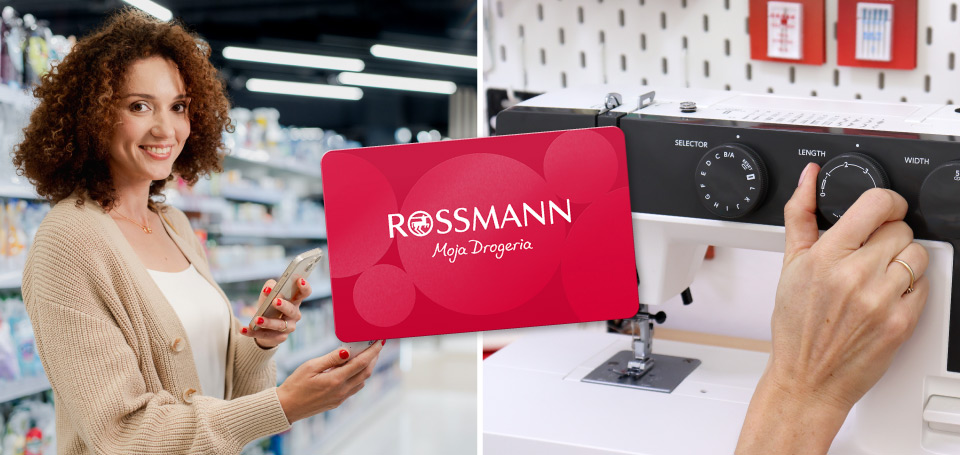 Kup maszynę do szycia i odbierz kartę podarunkową do sklepu Rossmann