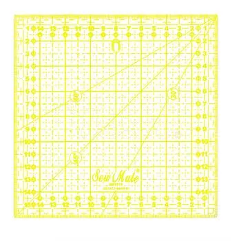 Linijka do patchworku i quiltingu (16 x 16 cm), żółta, fig. 1 