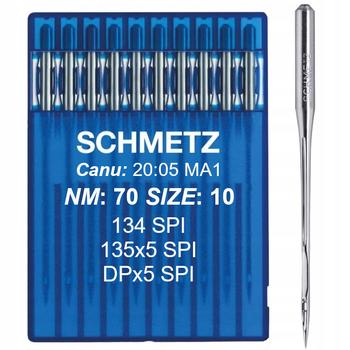  Igły do tkanin, microtexu, jedwabiu Schmetz 135x5 SPI do stebnówek, fig. 1 