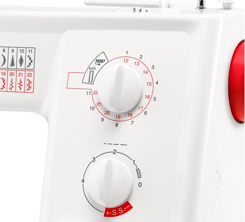 Pokrętła wyboru ściegów w maszynie elna eX 340S