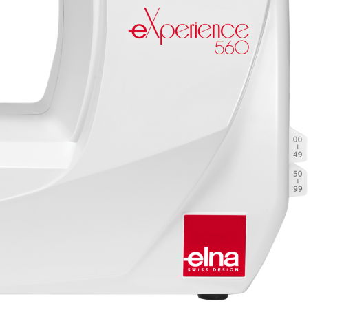 Maszyna Elna 560 eXperience - chowana ściąga z numerami ściegów