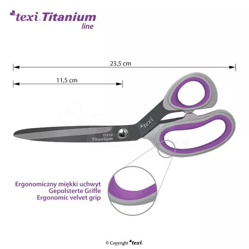  Nożyczki Titanium krawieckie (23,5cm, tytanowe ostrza), fig. 8 
