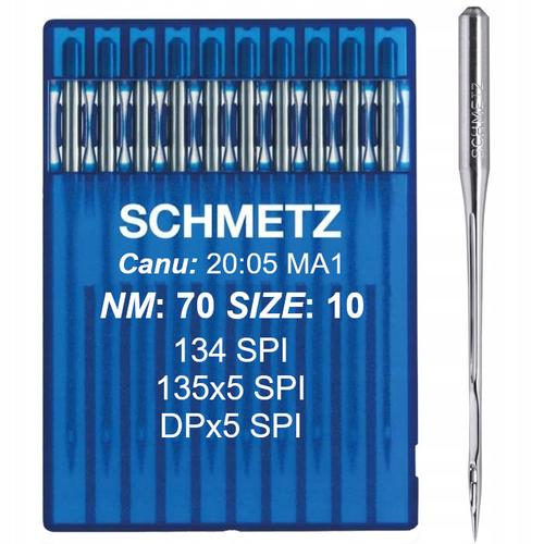  Igły do tkanin, microtexu, jedwabiu Schmetz 135x5 SPI do stebnówek, fig. 1 