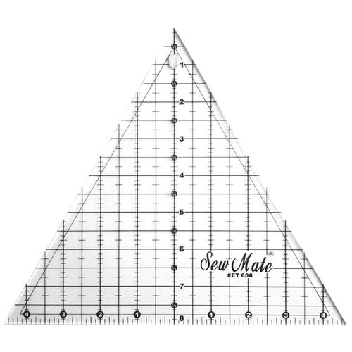  Ekierka do patchworku i quiltingu, podziałka calowa (9.1/4" x 8"), fig. 1 