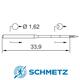  Igły do tkanin, microtexu, jedwabiu Schmetz 16x231 SPI / DBx1 SPI do stebnówek, fig. 2 